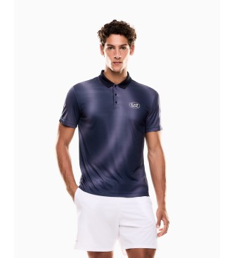 EA7 para hombre. 7M000839_AF17682 Polo Tennis Pro Ventus7 Estampado azul (XXS), Deportivo, Tenis/Padel, Multideporte, Poliéster, Manga corta
