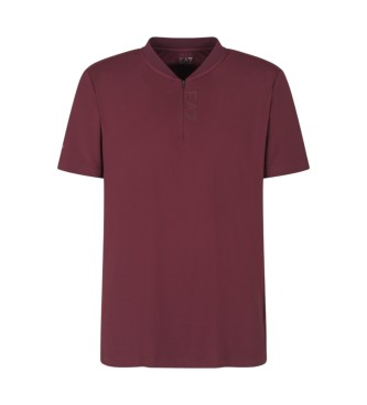 EA7 para hombre. 7M000833_AF16428 Polo Tennis Pro Serafino granate (S), Casual, Poliéster, Manga corta