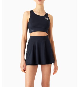 EA7 para mujer. 8NTH55_TJGBZ Top Tennis Pro de tejido técnico Ventus7 marino (XXS), Deportivo, Tenis/Padel, Multideporte, Poliéster, Sin man