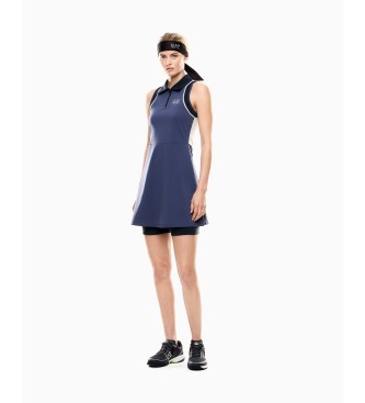 EA7 para mujer. 7W000560_AF19155 Vestido Tennis Pro Freestyle marino (XS), Azul, Deportivo, Tenis/Padel, Poliamida, Sin mangas / Tirantes