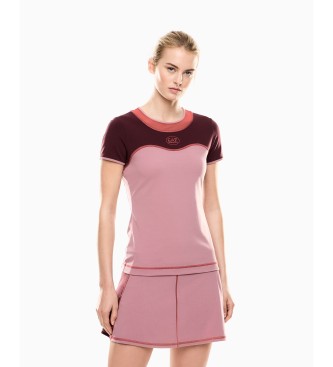 EA7 para mujer. 7W000557_AF19155 Camiseta Tennis Pro Freestyle rosa (L), Deportivo, Multideporte, Poliamida, Manga corta