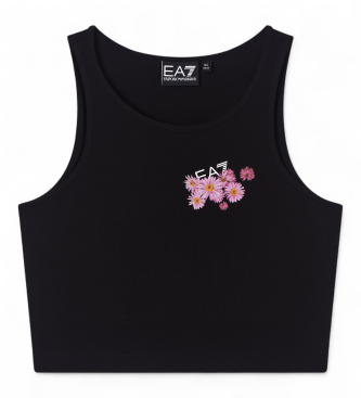 EA7 para niña. 7G000223_AF14880 Top Graphic Series Girl negro (14 años= 164/166 cm), Casual, Algodón, Sin mangas / Tirantes, moda infantil