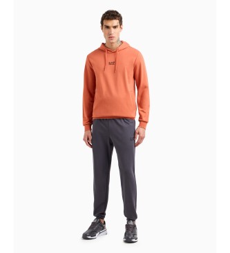 EA7 para hombre. 8NPV64_PJVRZ Chándal de algodón regular fit naranja, gris (XS), Casual, Deportivo, Multideporte, Manga larga