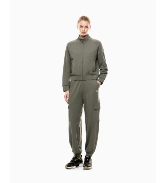 EA7 para mujer. 7W000669_AF13135 Conjunto Quilted verde (M), Casual, Algodón, Manga larga