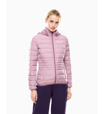 EA7 para mujer. 8NTB23_TNF8Z Chaqueta Acolchada Core Lady con capucha rosa (L), Casual, Poliéster