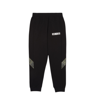 EA7 para niño. 7B000189_AF13512 Pantalón Train 7 Lines negro (12Años= 154cm), Casual, Algodón, moda infantil