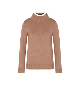 EA7 para mujer. 7W000698_AF17576 Jersey Apres Ski marrón (M), Casual, Lana, Acrílico, Manga larga