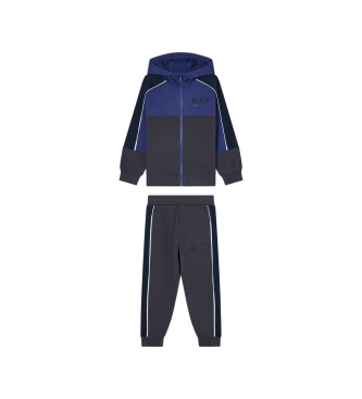 EA7 para niño. 7B000222_AF16591 Chándal Athletic Colour Block Asv negro (4Años= 106cm), Casual, Deportivo, Algodón, Multideporte, Manga larg