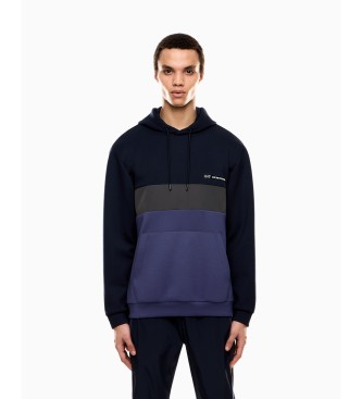 EA7 para hombre. 7M000937_AF17003 Sudadera Athletic Colour Block azul (L), Casual, Poliéster