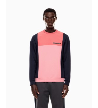 EA7 para hombre. 7M000936_AF17003 Sudadera Athletic Colour Block rojo (XXS), Casual, Algodón