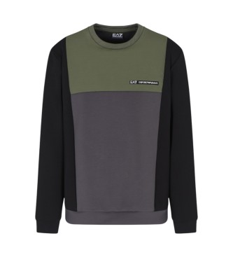 EA7 para hombre. 7M000936_AF17003 Sudadera Athletic Colour Block verde (L), Casual, Algodón