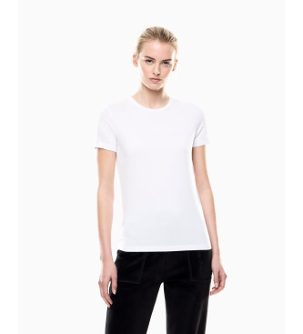 EA7 para mujer. 7W000437_AF13919 Camiseta Athletic Velour blanco (M), Casual, Viscosa, Manga corta