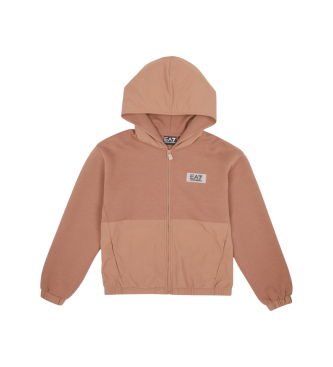 EA7 para niña. 7G000153_AF13151 Sudadera Contemporary Sport marrón (8Años= 130cm), Casual, Algodón, moda infantil