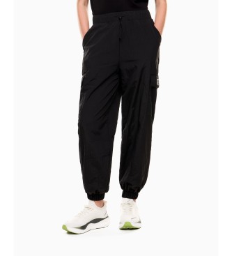 EA7 para mujer. 7W000410_AF16217 Pantalón cargo Contemporary Sport negro (L), Casual, Poliamida