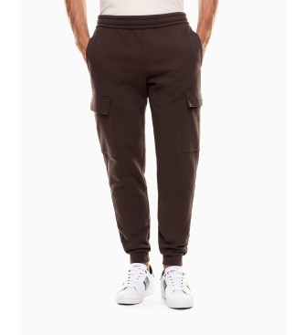 EA7 para hombre. 8NPP68_PJVTZ Pantalón Train Core Id marrón (L), Casual, Algodón