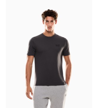 EA7 para hombre. 8NPT25_PJVPZ Camiseta Core Pima gris oscuro (L), Casual, Algodón, Manga corta