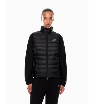 EA7 para mujer. 7W000472_AF12477 Chaleco acolchado plegable Core negro (XXL), Casual, Poliamida