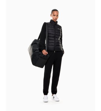 EA7 para mujer. 7W000472_AF12477 Chaleco acolchado plegable Core negro (S), Casual, Poliamida 4