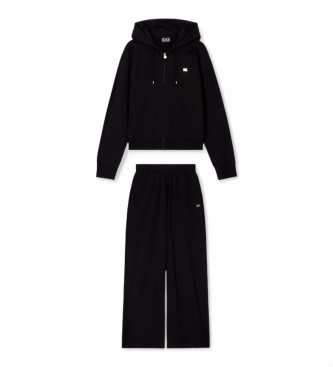 EA7 para mujer. 7W000464_AF13135 Conjunto Train Core Lady W T-Suit Ho Fz Oh Negro (XXL), Casual, Deportivo, Algodón, Sintético, Sportswear,