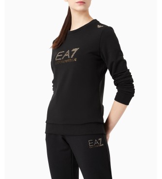 EA7 para mujer. 8NTM45_TJ9RZ Sudadera Evolution negro (L), Casual, Poliéster, Manga larga