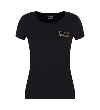 EA7 para mujer. 8NTT65_TJDQZ Camiseta Train Evolution negro (3XL), Casual, Algodón, Manga corta