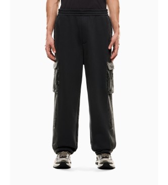 EA7 para hombre. 7M001132_AF16549 Pantalón Graphic negro (L), Casual, Algodón