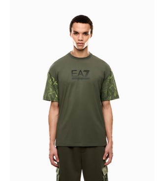 EA7 para hombre. 7M001130_AF16548 Camiseta Graphic Series verde (XXL), Casual, Algodón, Manga corta