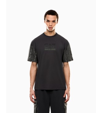 EA7 para hombre. 7M001130_AF16548 Camiseta Graphic Series gris oscuro (XS), Casual, Algodón, Manga corta