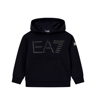 EA7 para niño. 7B000198_AF16591 Sudadera Logo Series negro (12Años= 154cm), Casual, Algodón, moda infantil