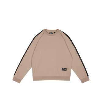EA7 para niño. 7B000191_AF10368 Sudadera Tape marrón (6Años= 118cm), Casual, Algodón, Manga larga, moda infantil