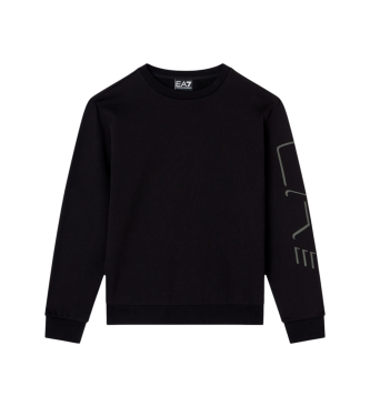 EA7 para niño. 7B000197_AF16591 Sudadera Logo Series negro (8Años= 130cm), Casual, Algodón, Manga larga, moda infantil