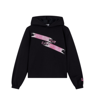EA7 para niña. 7G000119_AF12501 Sudadera Logo Series negro (14 años= 164/166 cm), Casual, Poliéster, moda infantil