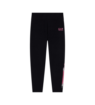 EA7 para niña. 7G000170_AF12484 Leggings Logo Series negro (10Años= 142cm), Casual, Deportivo, Algodón, moda infantil