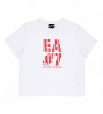 EA7 para niña. 7G000126_AF10373 Camiseta Train Logo Series Girl Maxi Logo Tee Crossover blanco (6Años= 118cm), Casual, Algodón, Sin mangas /