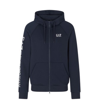 EA7 para hombre. 7M001047_AF10377 Sudadera Logo Series con capucha marino (XL), Casual, Algodón, Manga larga