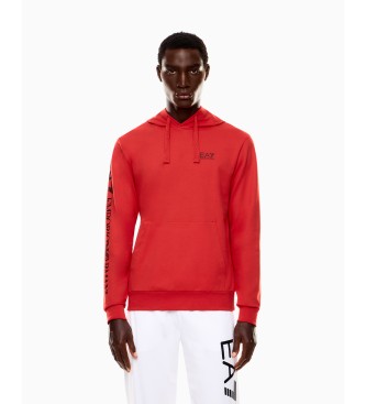 EA7 para hombre. 7M000569_AF13512 Sudadera Logo Series rojo (XXL), Casual, Algodón