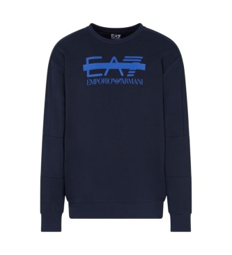 EA7 para hombre. 7M001122_AF12473 Sudadera Train Logo Series marino (M), Casual, Algodón, Manga larga