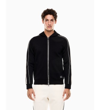 EA7 para hombre. 7M000973_AF10377 Sudadera de mezcla de algodón Logo Series negro (XXL), Casual