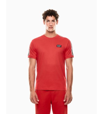 EA7 para hombre. 7M000956_AF10375 Camiseta Logo Series rojo (XL), Casual, Algodón, Manga corta