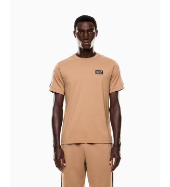 EA7 para hombre. 7M000956_AF10375 Camiseta Logo Series marrón (3XL), Casual, Algodón, Manga corta