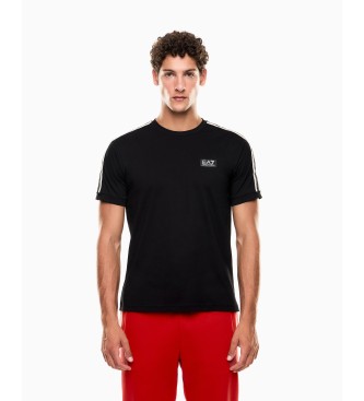 EA7 para hombre. 7M000956_AF10375 Camiseta Train Logo Series Tape negro (XL), Casual, Algodón, Manga corta