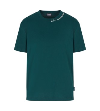 EA7 unisex. 7X000147_AF13244 Camiseta Train Logo Series Embroidered Logo verde (XXL), Casual, Algodón, Manga corta