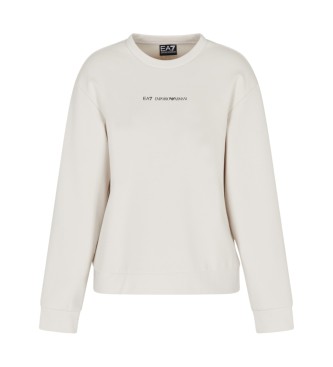 EA7 para mujer. 7W000799_AF10443 Sudadera Logo Series beige (L), Casual, Poliéster