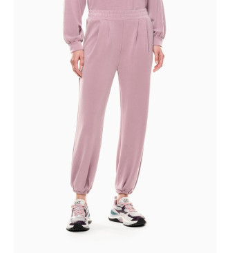 EA7 para mujer. 7W000446_AF12643 Pantalón Interlock Precious rosa (S), Casual, Poliéster