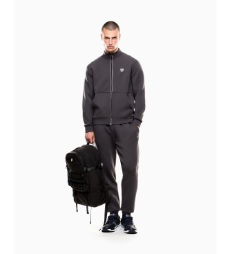EA7 para hombre. 8NPV56_PJ4EZ Chándal Premium Shield gris (XL), Casual, Deportivo, Multideporte, Poliéster, Manga larga