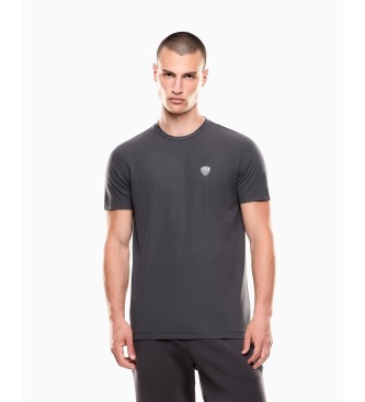 EA7 para hombre. 8NPT16_PJRGZ Camiseta Premium Shield gris oscuro (M), Casual, Algodón, Manga corta