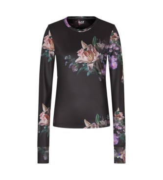 EA7 para mujer. 7W000613_AF19217 Camiseta Urban Escape negro (M), Casual, Poliéster, Manga larga