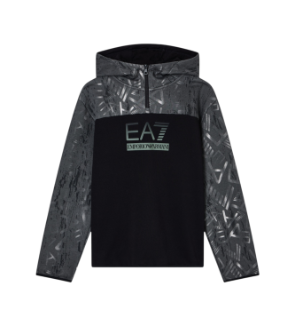 EA7 para niño. 7B000180_AF16549 Sudadera Coft negro (8Años= 130cm), Casual, Algodón, Manga larga, moda infantil