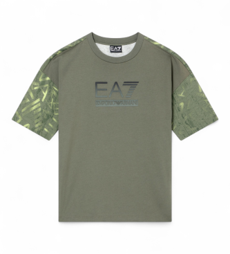 EA7 para niño. 7B000179_AF16548 Camiseta Train Visibility Graphic verde (4Años= 106cm), Casual, Algodón, Manga corta, moda infantil