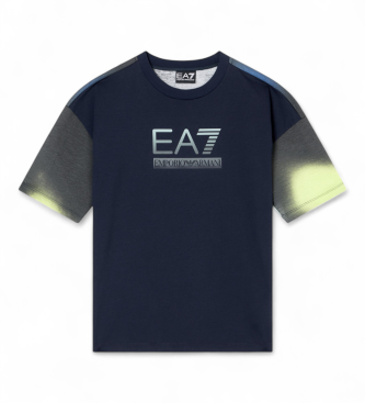 EA7 para niño. 7B000179_AF16548 Camiseta Train Visibility Graphic azul (10Años= 142cm), Deportivo, Algodón, Manga corta, Lacoste x Minecraft